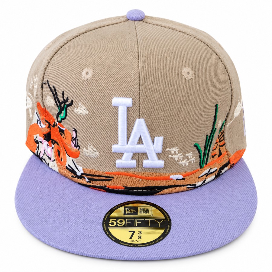 Los Angeles • Tan & lavender graphic fitted