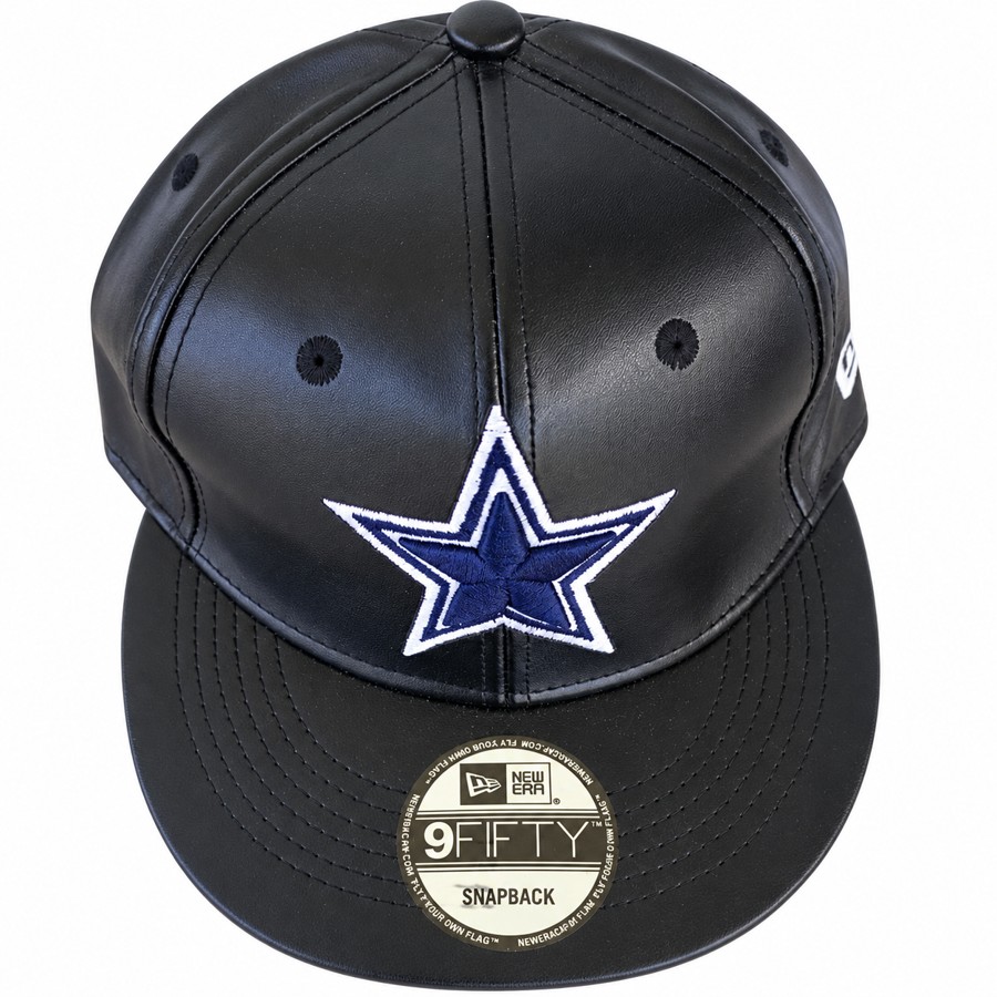 Dallas Cowboys • Black leather-look snapback