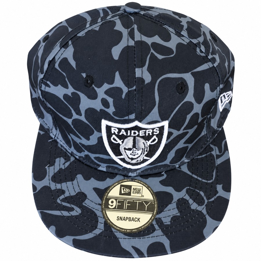 Raiders • Black & gray camouflage snapback