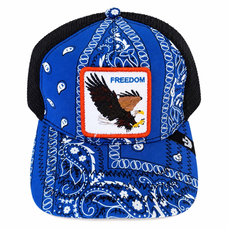 Freedom • Blue paisley eagle trucker